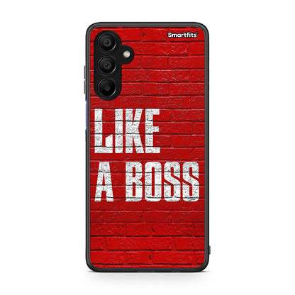 Samsung A15 5G Like A Boss θήκη από τη Smartfits με σχέδιο στο πίσω μέρος και μαύρο περίβλημα | Smartphone case with colorful back and black bezels by Smartfits