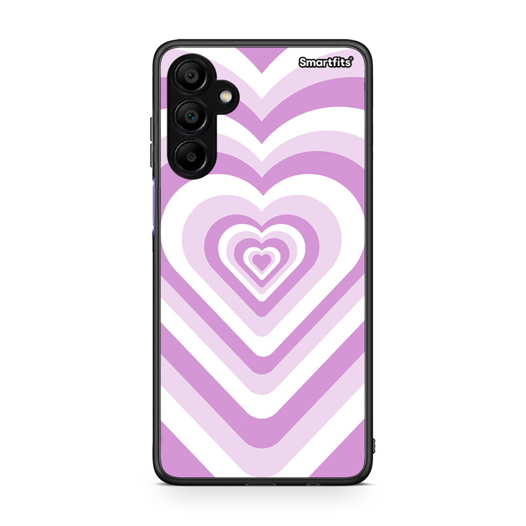 Samsung A15 5G Lilac Hearts θήκη από τη Smartfits με σχέδιο στο πίσω μέρος και μαύρο περίβλημα | Smartphone case with colorful back and black bezels by Smartfits