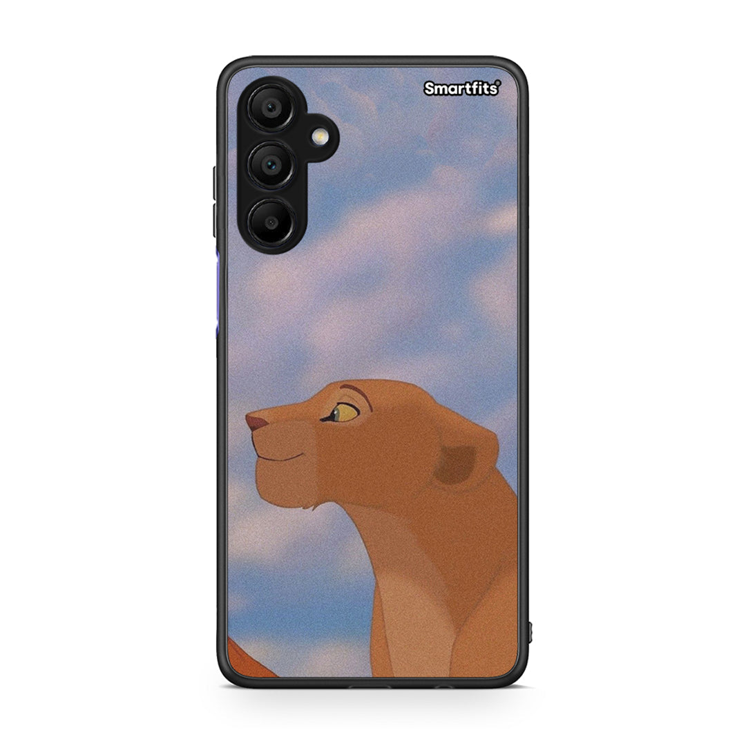 Samsung A15 5G Lion Love 2 Θήκη Αγίου Βαλεντίνου από τη Smartfits με σχέδιο στο πίσω μέρος και μαύρο περίβλημα | Smartphone case with colorful back and black bezels by Smartfits