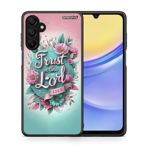 Θήκη Samsung A15 5G Lord Trust από τη Smartfits με σχέδιο στο πίσω μέρος και μαύρο περίβλημα | Samsung A15 5G Lord Trust case with colorful back and black bezels