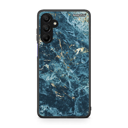 Samsung A15 5G Marble Blue θήκη από τη Smartfits με σχέδιο στο πίσω μέρος και μαύρο περίβλημα | Smartphone case with colorful back and black bezels by Smartfits