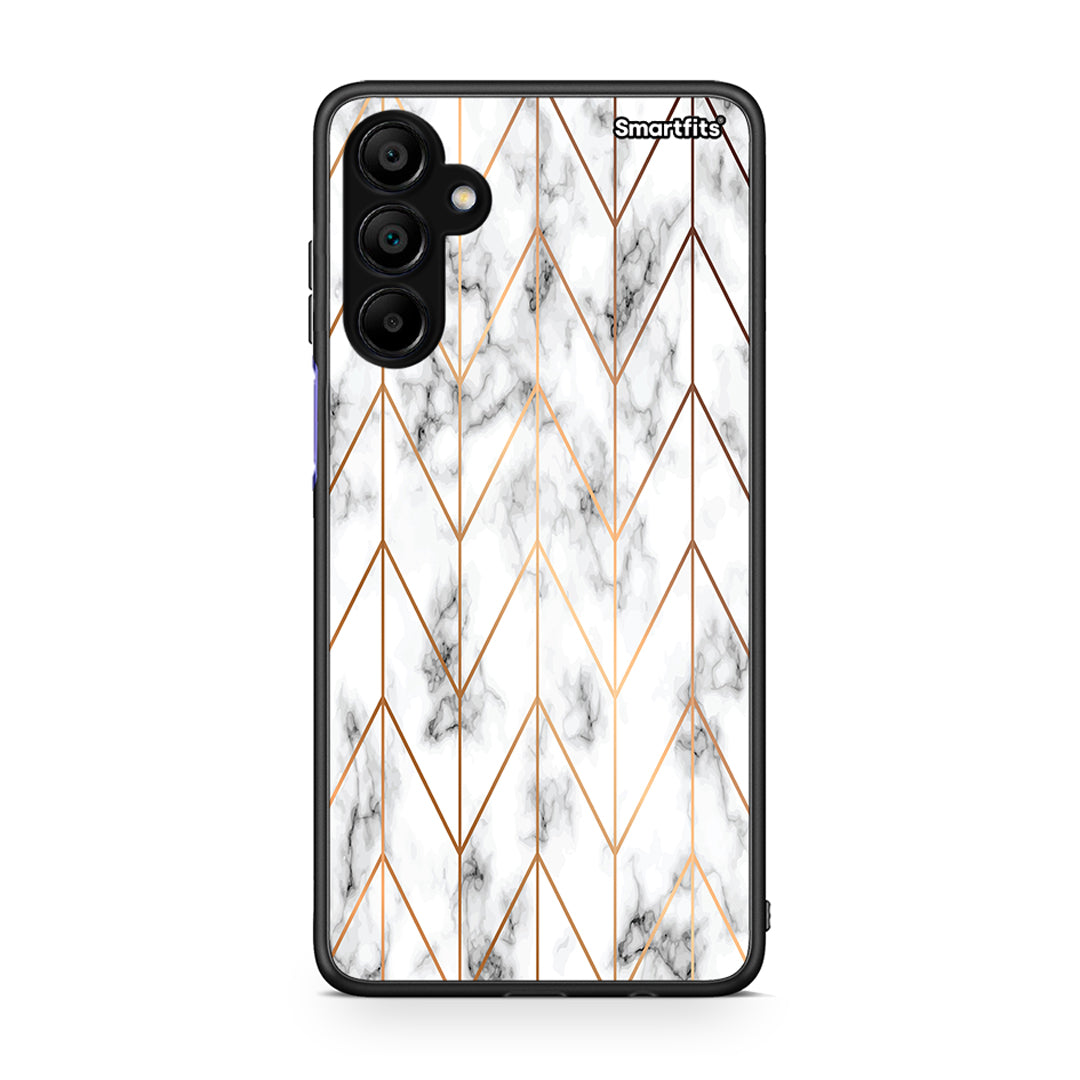 44 - Samsung A15 5G Gold Geometric Marble case, cover, bumper