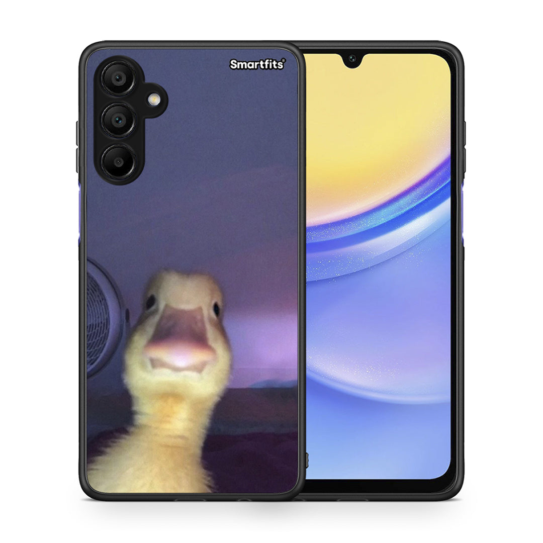 Θήκη Samsung A15 5G Meme Duck από τη Smartfits με σχέδιο στο πίσω μέρος και μαύρο περίβλημα | Samsung A15 5G Meme Duck case with colorful back and black bezels