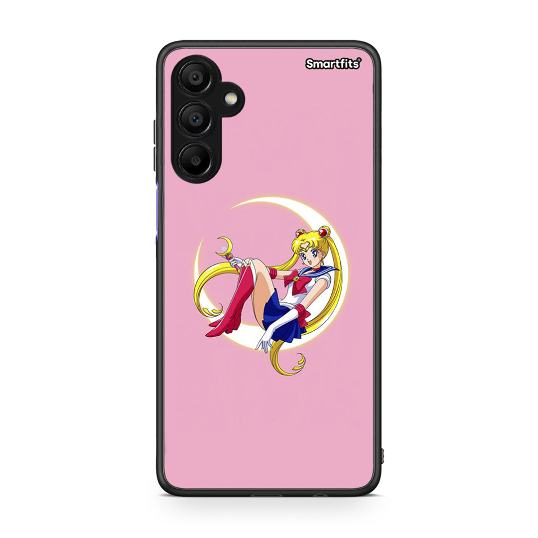 Samsung A15 5G Moon Girl θήκη από τη Smartfits με σχέδιο στο πίσω μέρος και μαύρο περίβλημα | Smartphone case with colorful back and black bezels by Smartfits
