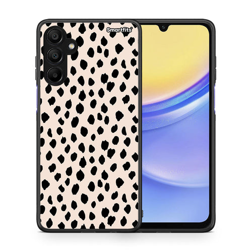Θήκη Samsung A15 5G New Polka Dots από τη Smartfits με σχέδιο στο πίσω μέρος και μαύρο περίβλημα | Samsung A15 5G New Polka Dots case with colorful back and black bezels