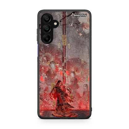 Samsung A15 5G Nezuko Kamado θήκη από τη Smartfits με σχέδιο στο πίσω μέρος και μαύρο περίβλημα | Smartphone case with colorful back and black bezels by Smartfits