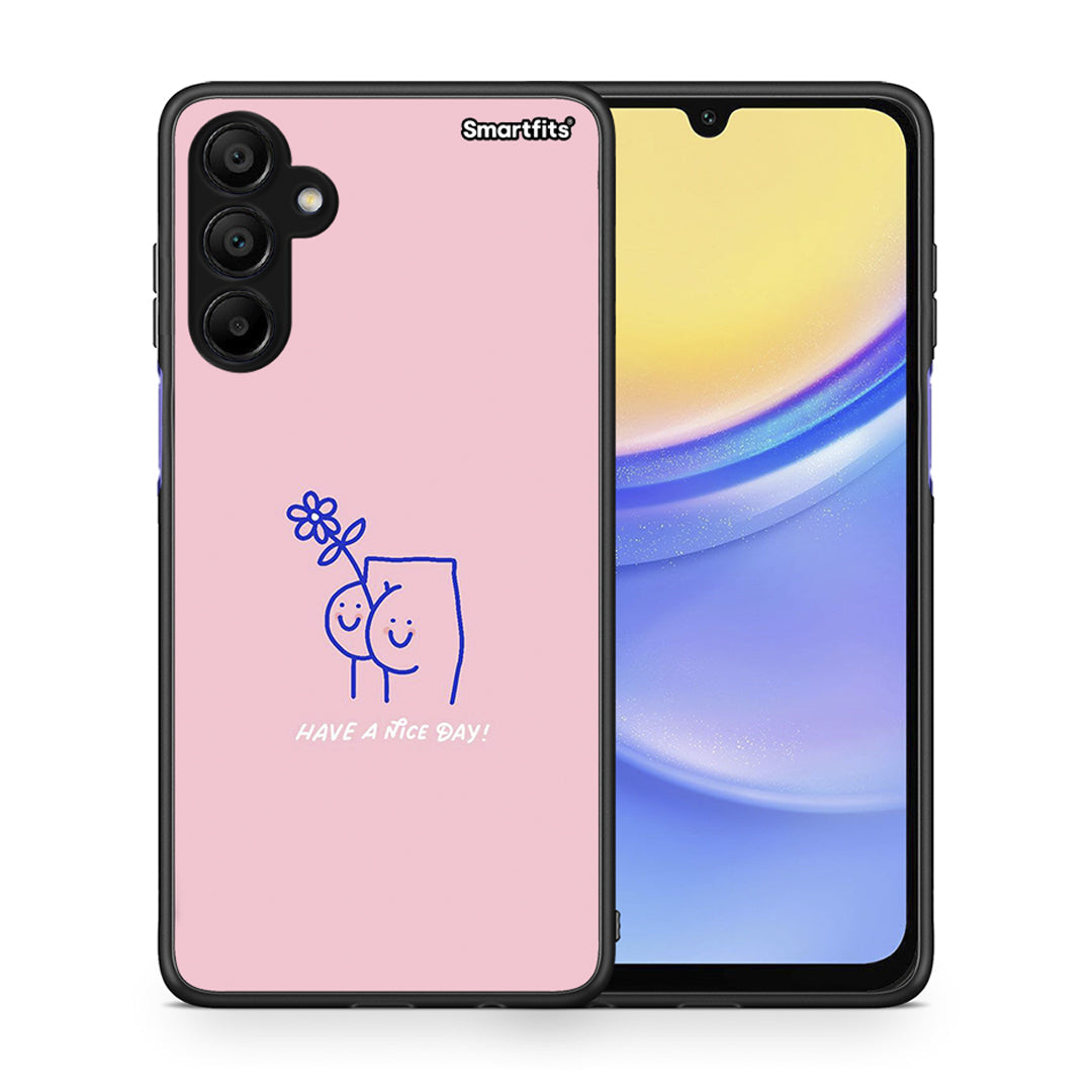 Θήκη Samsung A15 5G Nice Day από τη Smartfits με σχέδιο στο πίσω μέρος και μαύρο περίβλημα | Samsung A15 5G Nice Day case with colorful back and black bezels