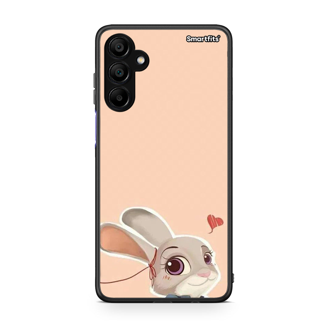 Samsung A15 5G Nick Wilde And Judy Hopps Love 2 θήκη από τη Smartfits με σχέδιο στο πίσω μέρος και μαύρο περίβλημα | Smartphone case with colorful back and black bezels by Smartfits