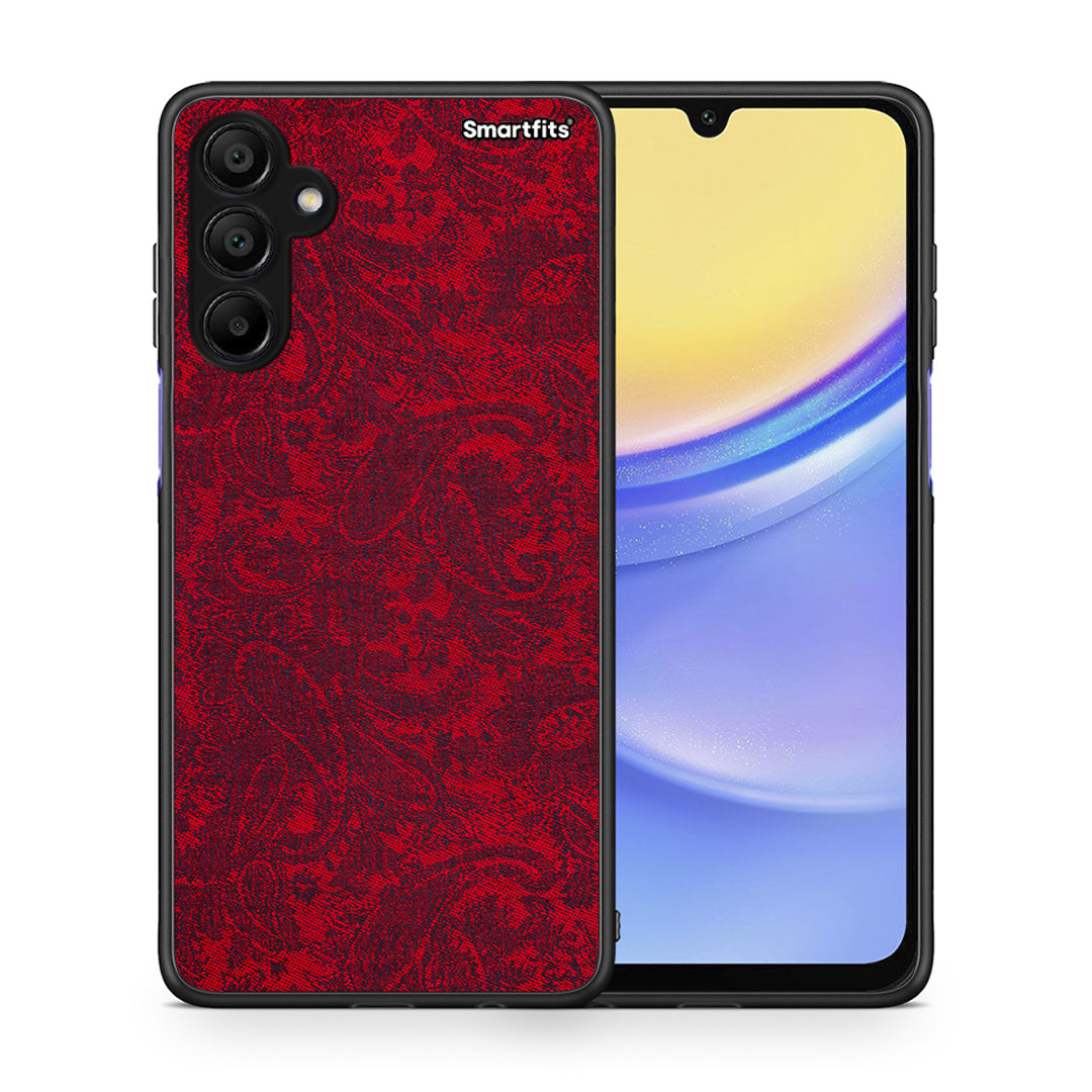 Θήκη Samsung A15 5G Paisley Cashmere από τη Smartfits με σχέδιο στο πίσω μέρος και μαύρο περίβλημα | Samsung A15 5G Paisley Cashmere case with colorful back and black bezels