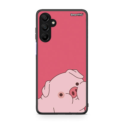 Samsung A15 5G Pig Love 1 Θήκη Αγίου Βαλεντίνου από τη Smartfits με σχέδιο στο πίσω μέρος και μαύρο περίβλημα | Smartphone case with colorful back and black bezels by Smartfits