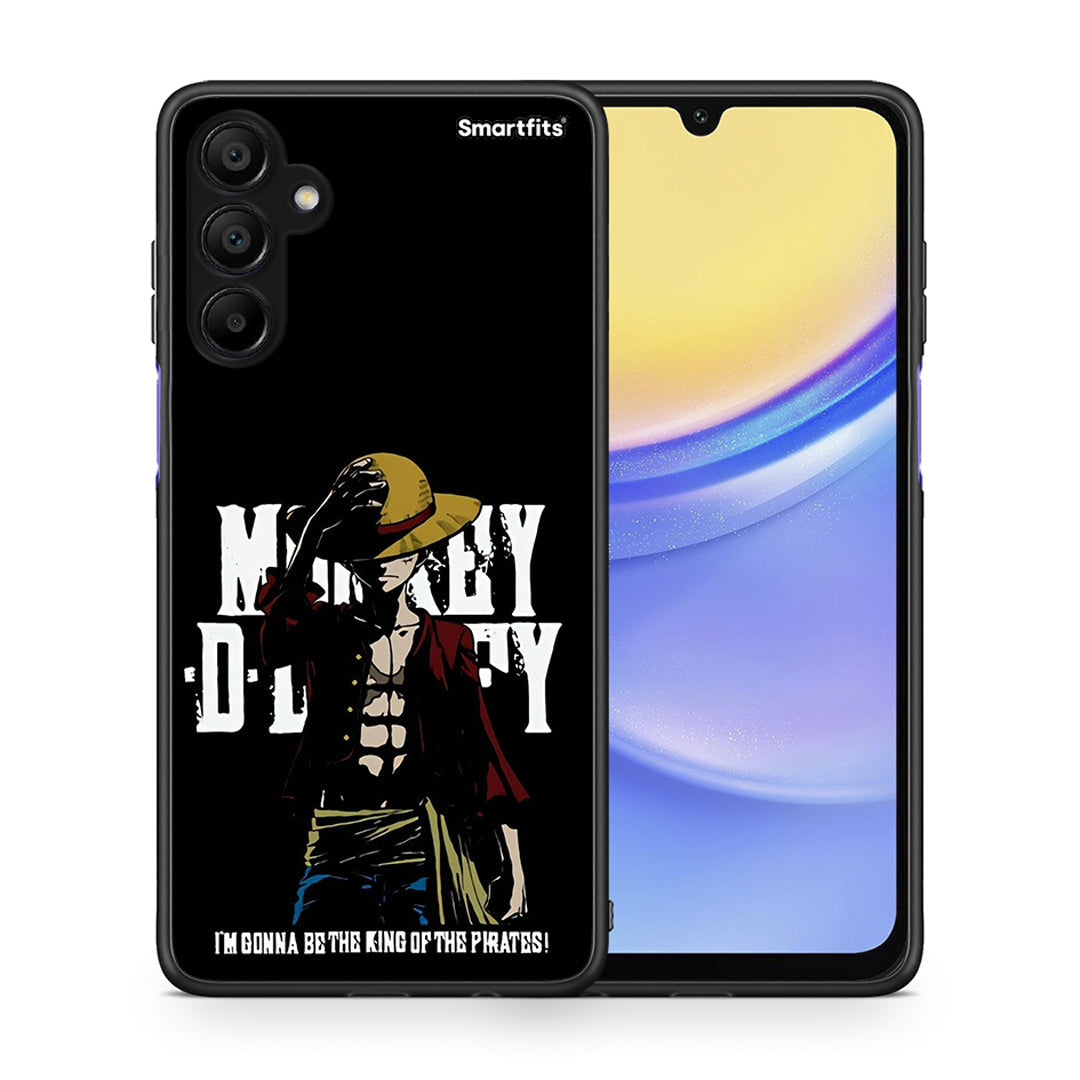 Θήκη Samsung A15 5G Pirate King από τη Smartfits με σχέδιο στο πίσω μέρος και μαύρο περίβλημα | Samsung A15 5G Pirate King case with colorful back and black bezels