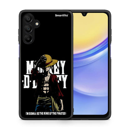 Θήκη Samsung A15 5G Pirate King από τη Smartfits με σχέδιο στο πίσω μέρος και μαύρο περίβλημα | Samsung A15 5G Pirate King case with colorful back and black bezels