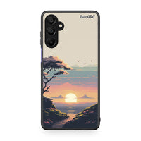 Thumbnail for Samsung Galaxy A15 5G Pixel Sunset Θήκη από τη Smartfits με σχέδιο στο πίσω μέρος και μαύρο περίβλημα | Smartphone case with colorful back and black bezels by Smartfits