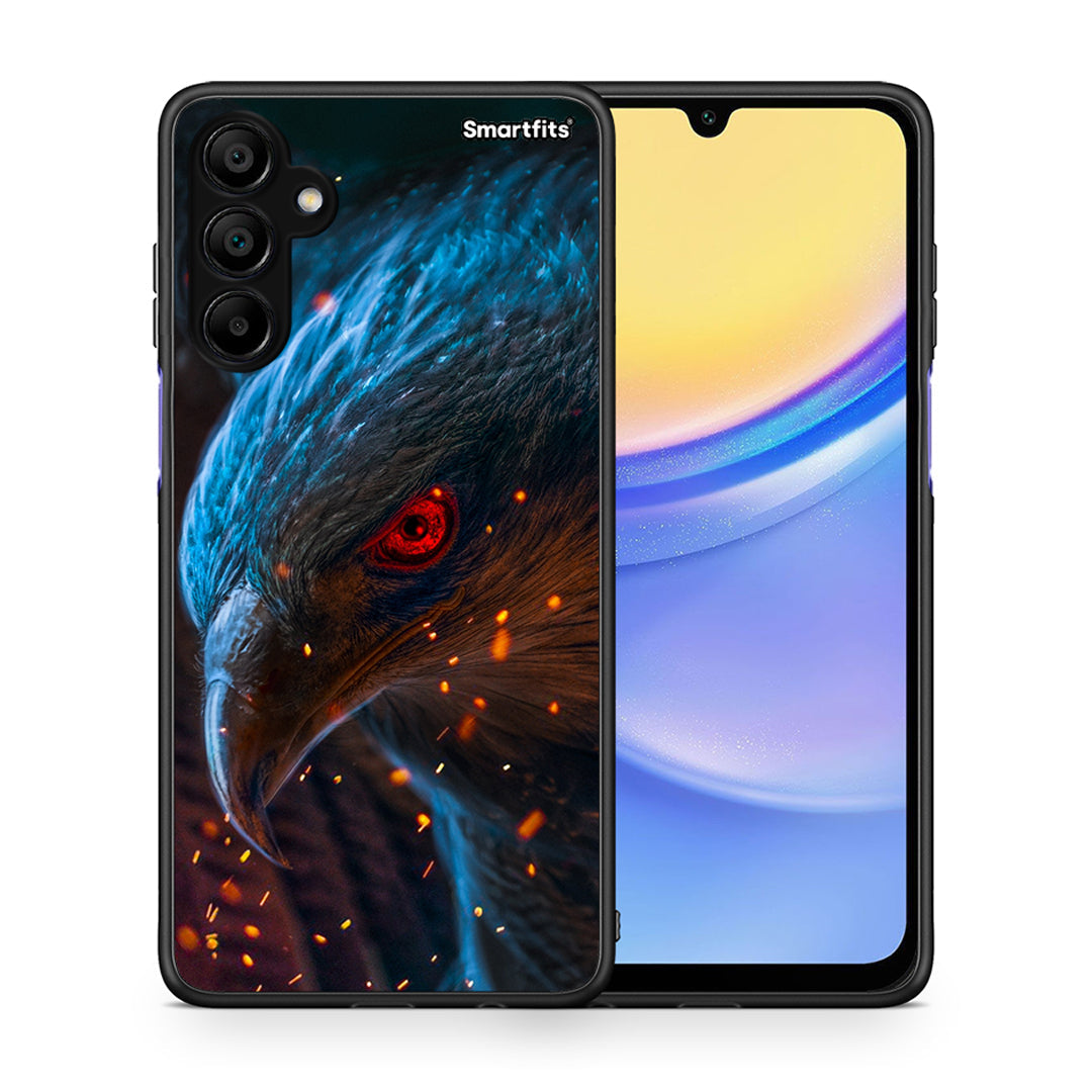 Θήκη Samsung A15 5G Eagle PopArt από τη Smartfits με σχέδιο στο πίσω μέρος και μαύρο περίβλημα | Samsung A15 5G Eagle PopArt case with colorful back and black bezels