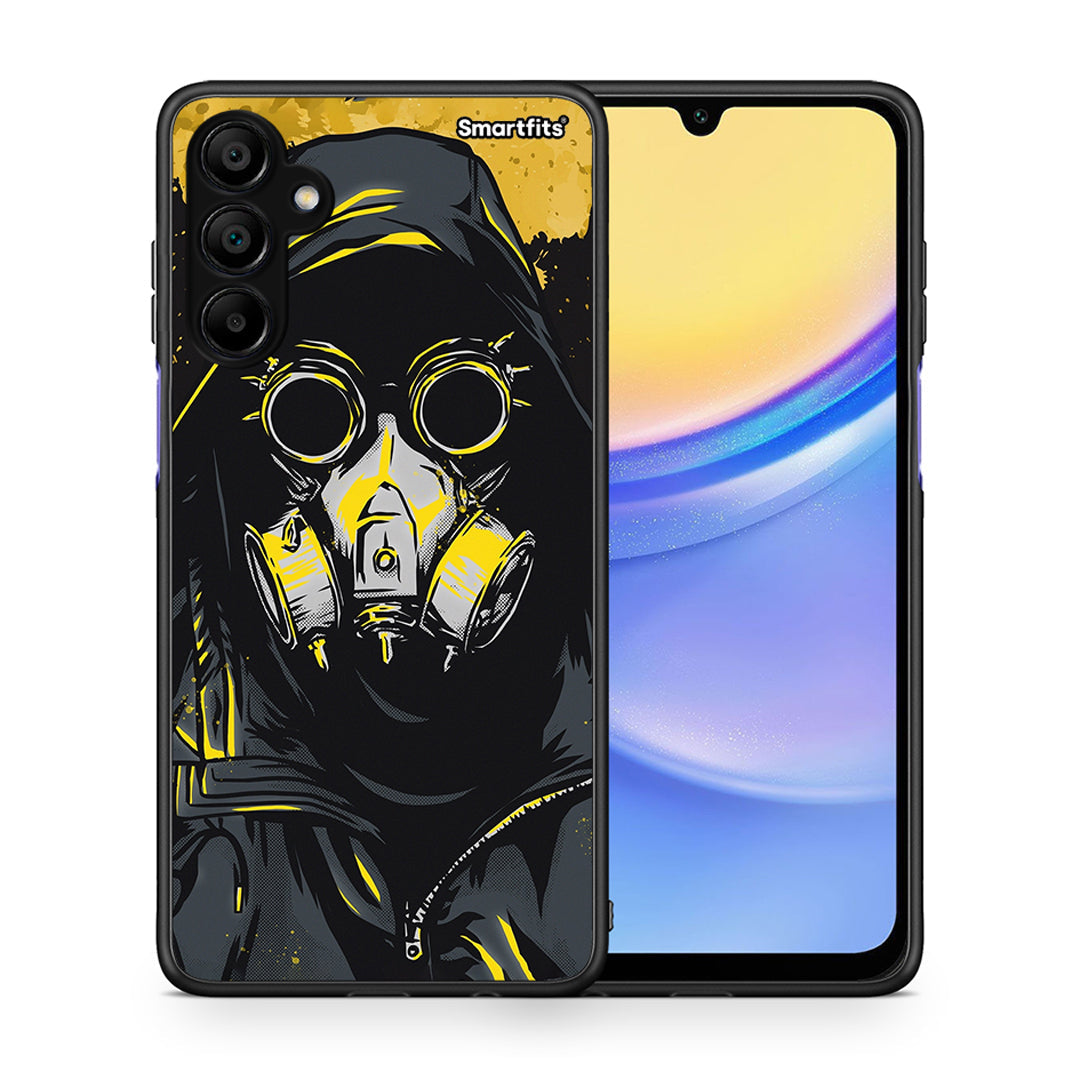 Θήκη Samsung A15 5G Mask PopArt από τη Smartfits με σχέδιο στο πίσω μέρος και μαύρο περίβλημα | Samsung A15 5G Mask PopArt case with colorful back and black bezels