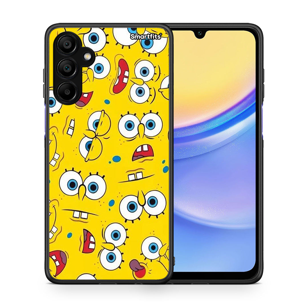 Θήκη Samsung A15 5G Sponge PopArt από τη Smartfits με σχέδιο στο πίσω μέρος και μαύρο περίβλημα | Samsung A15 5G Sponge PopArt case with colorful back and black bezels