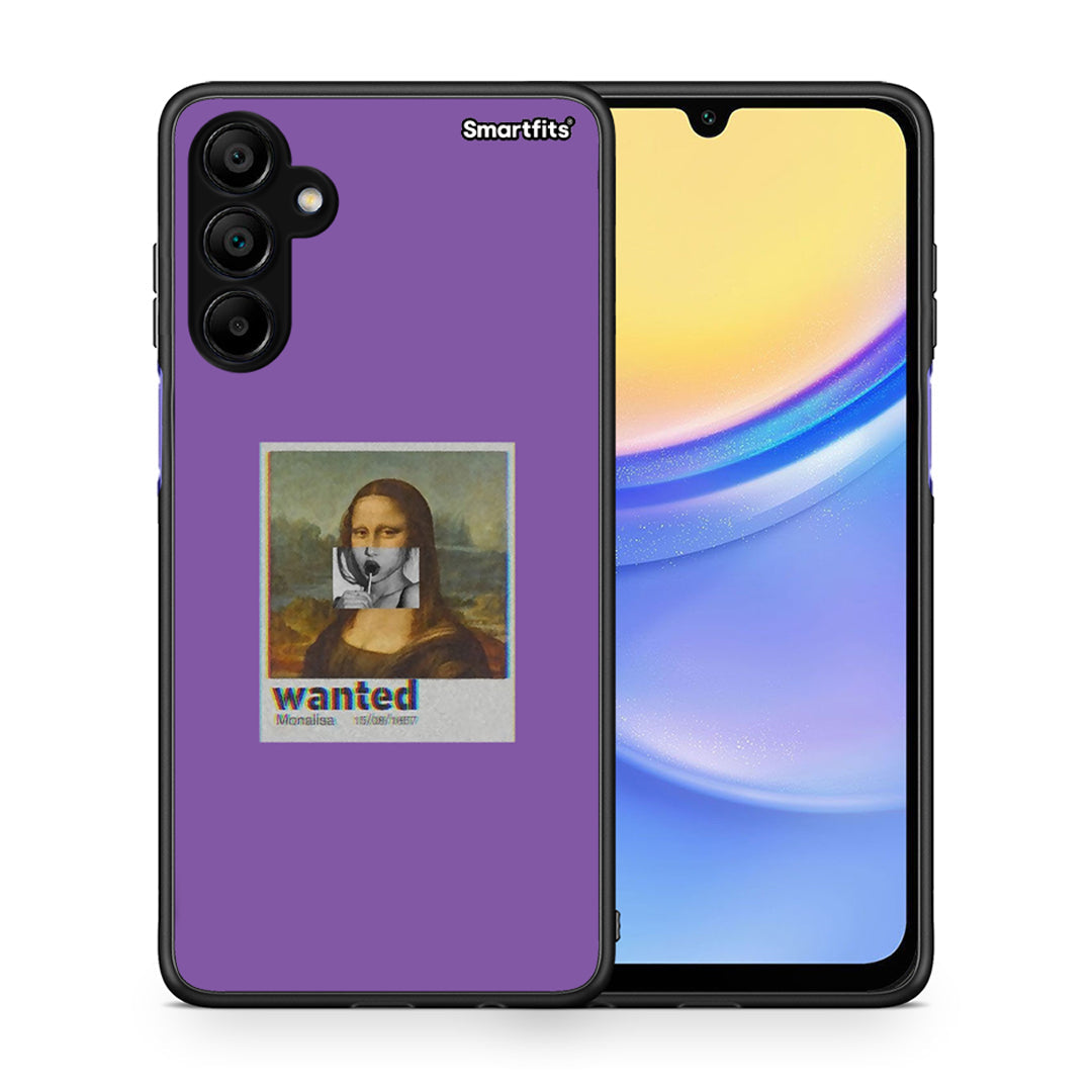 Θήκη Samsung A15 5G Monalisa Popart από τη Smartfits με σχέδιο στο πίσω μέρος και μαύρο περίβλημα | Samsung A15 5G Monalisa Popart case with colorful back and black bezels