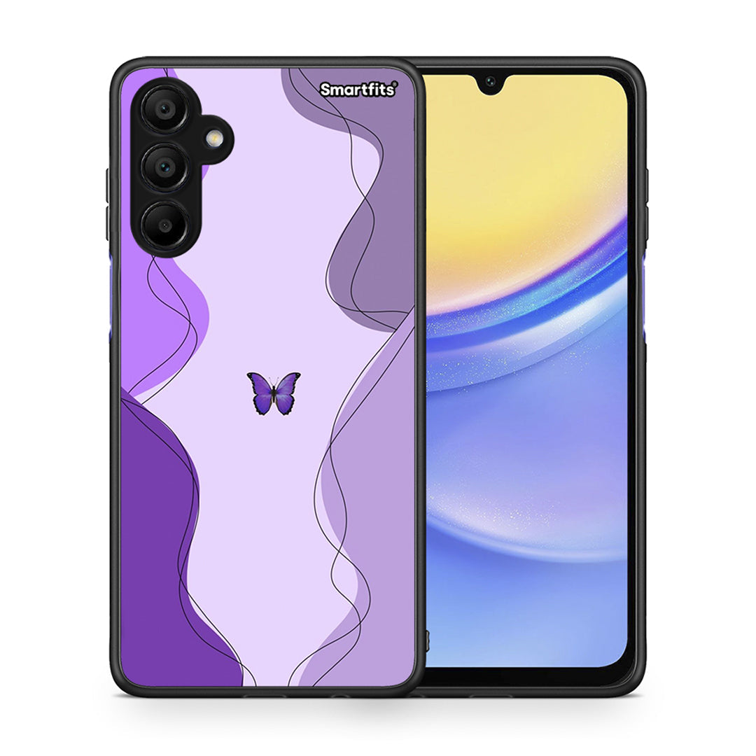 Purple Mariposa - Samsung Galaxy A15 5G θήκη