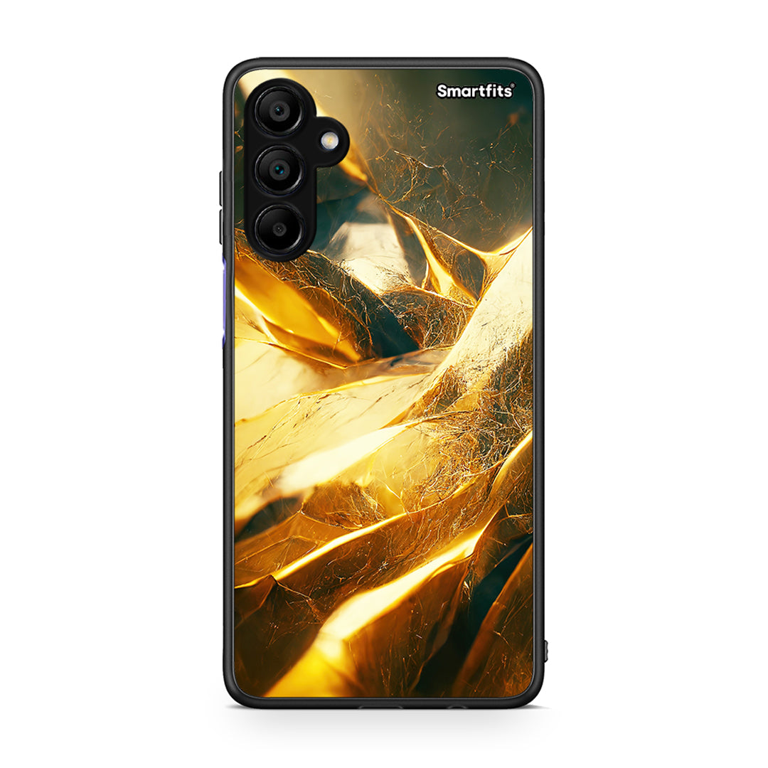 Samsung A15 5G Real Gold θήκη από τη Smartfits με σχέδιο στο πίσω μέρος και μαύρο περίβλημα | Smartphone case with colorful back and black bezels by Smartfits