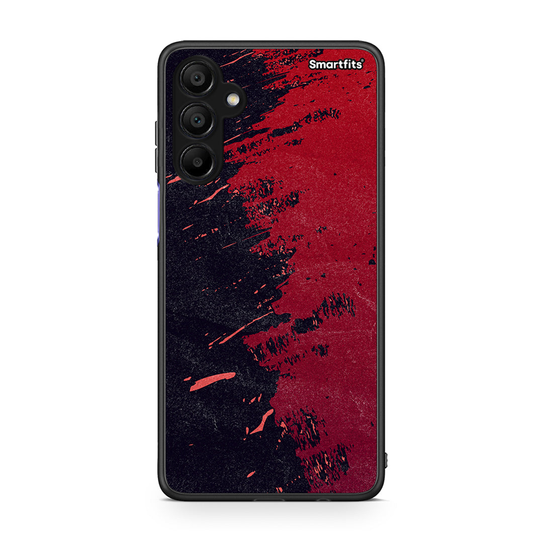 Samsung A15 5G Red Paint Θήκη Αγίου Βαλεντίνου από τη Smartfits με σχέδιο στο πίσω μέρος και μαύρο περίβλημα | Smartphone case with colorful back and black bezels by Smartfits