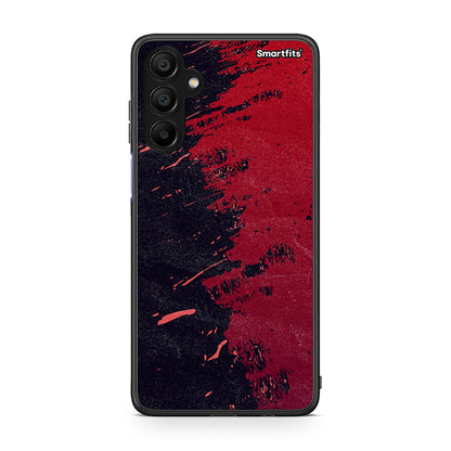 Samsung A15 5G Red Paint Θήκη Αγίου Βαλεντίνου από τη Smartfits με σχέδιο στο πίσω μέρος και μαύρο περίβλημα | Smartphone case with colorful back and black bezels by Smartfits