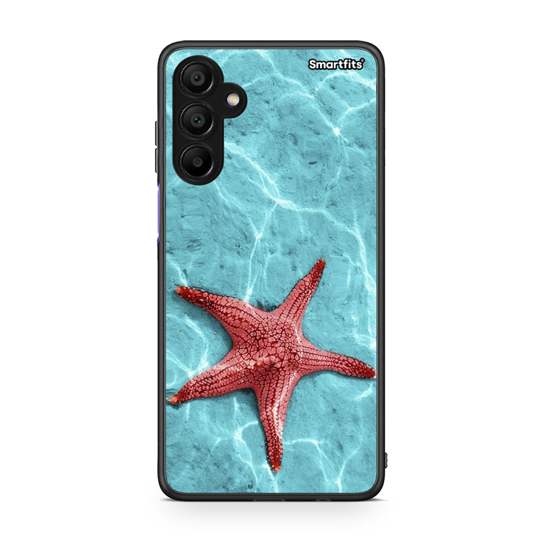 Samsung A15 5G Red Starfish Θήκη από τη Smartfits με σχέδιο στο πίσω μέρος και μαύρο περίβλημα | Smartphone case with colorful back and black bezels by Smartfits