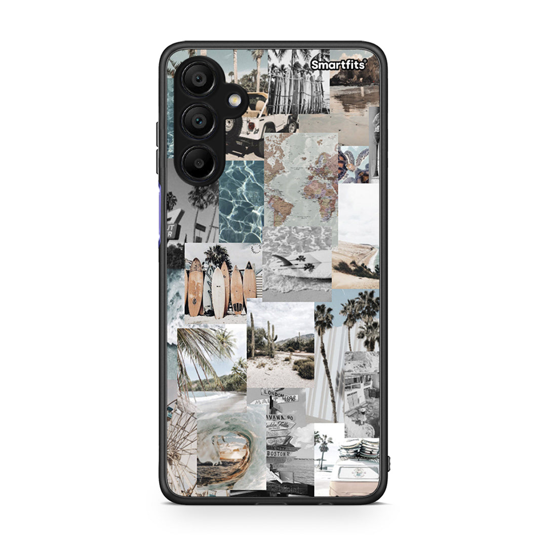 Samsung Galaxy A15 5G Retro Beach Life Θήκη από τη Smartfits με σχέδιο στο πίσω μέρος και μαύρο περίβλημα | Smartphone case with colorful back and black bezels by Smartfits