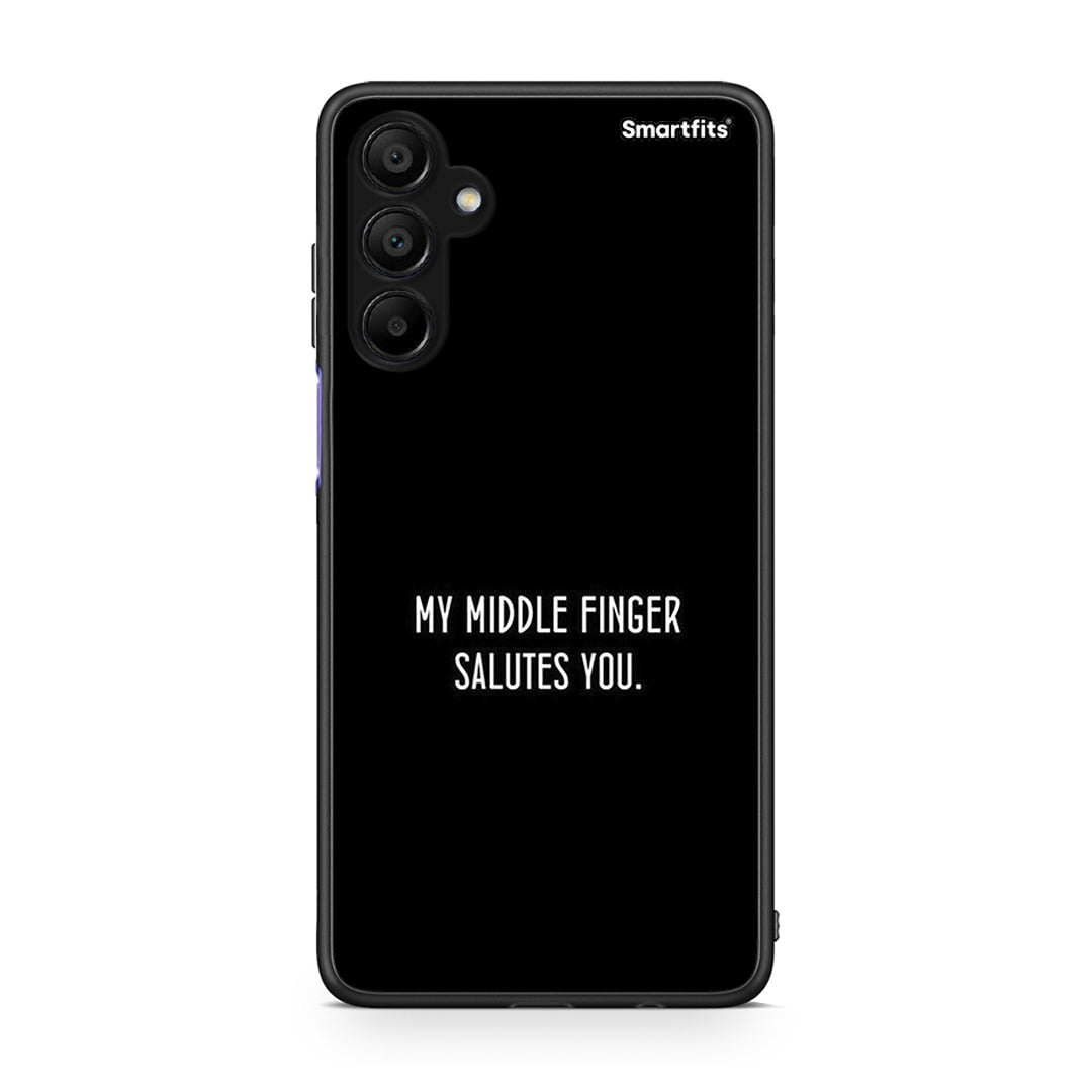 Samsung A15 5G Salute θήκη από τη Smartfits με σχέδιο στο πίσω μέρος και μαύρο περίβλημα | Smartphone case with colorful back and black bezels by Smartfits