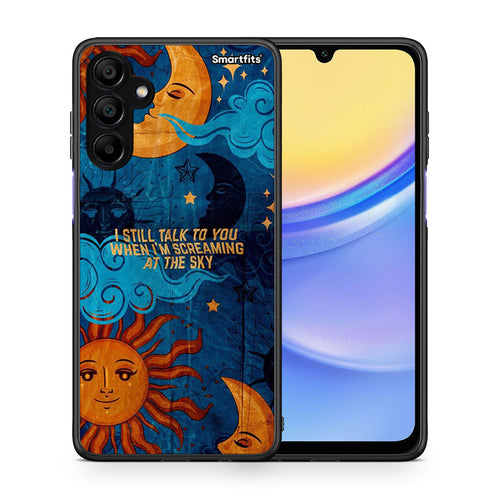 Θήκη Samsung A15 5G Screaming Sky από τη Smartfits με σχέδιο στο πίσω μέρος και μαύρο περίβλημα | Samsung A15 5G Screaming Sky case with colorful back and black bezels