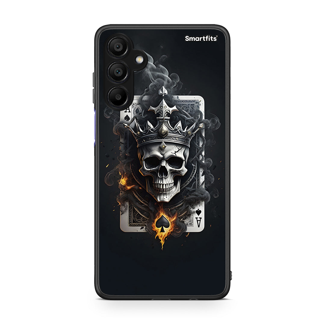 Samsung A15 5G Skull King Ace θήκη από τη Smartfits με σχέδιο στο πίσω μέρος και μαύρο περίβλημα | Smartphone case with colorful back and black bezels by Smartfits