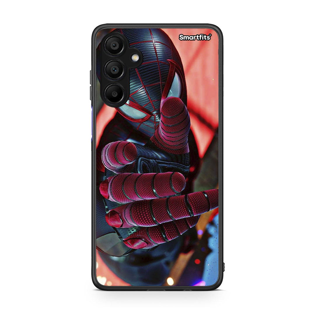 Samsung A15 5G Spider Hand Θήκη από τη Smartfits με σχέδιο στο πίσω μέρος και μαύρο περίβλημα | Smartphone case with colorful back and black bezels by Smartfits