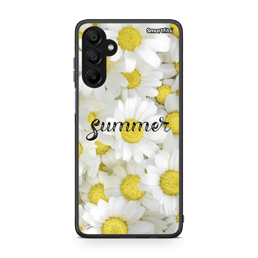 Samsung Galaxy A15 5G Summer Daisies Θήκη από τη Smartfits με σχέδιο στο πίσω μέρος και μαύρο περίβλημα | Smartphone case with colorful back and black bezels by Smartfits