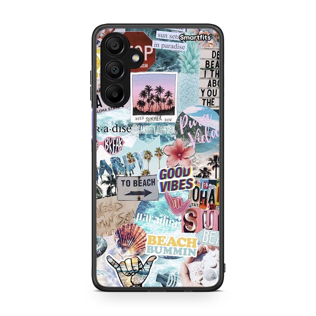 Samsung A15 5G Summer Vibes Θήκη από τη Smartfits με σχέδιο στο πίσω μέρος και μαύρο περίβλημα | Smartphone case with colorful back and black bezels by Smartfits