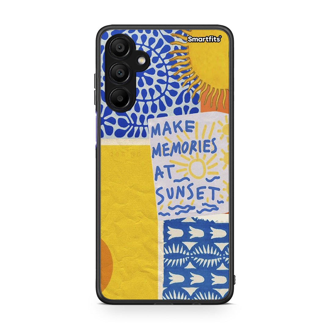 Samsung A15 5G Sunset Memories Θήκη από τη Smartfits με σχέδιο στο πίσω μέρος και μαύρο περίβλημα | Smartphone case with colorful back and black bezels by Smartfits