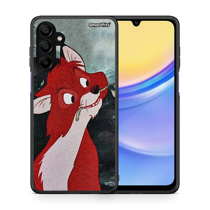 Θήκη Samsung A15 5G Tod And Vixey Love 1 από τη Smartfits με σχέδιο στο πίσω μέρος και μαύρο περίβλημα | Samsung A15 5G Tod And Vixey Love 1 case with colorful back and black bezels