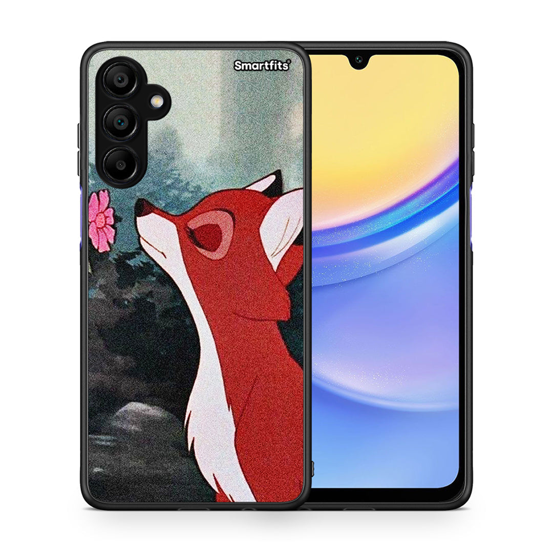 Θήκη Samsung A15 5G Tod And Vixey Love 2 από τη Smartfits με σχέδιο στο πίσω μέρος και μαύρο περίβλημα | Samsung A15 5G Tod And Vixey Love 2 case with colorful back and black bezels
