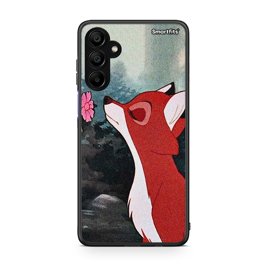Samsung A15 5G Tod And Vixey Love 2 θήκη από τη Smartfits με σχέδιο στο πίσω μέρος και μαύρο περίβλημα | Smartphone case with colorful back and black bezels by Smartfits