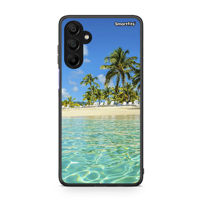 Samsung A15 5G Tropical Vibes Θήκη από τη Smartfits με σχέδιο στο πίσω μέρος και μαύρο περίβλημα | Smartphone case with colorful back and black bezels by Smartfits