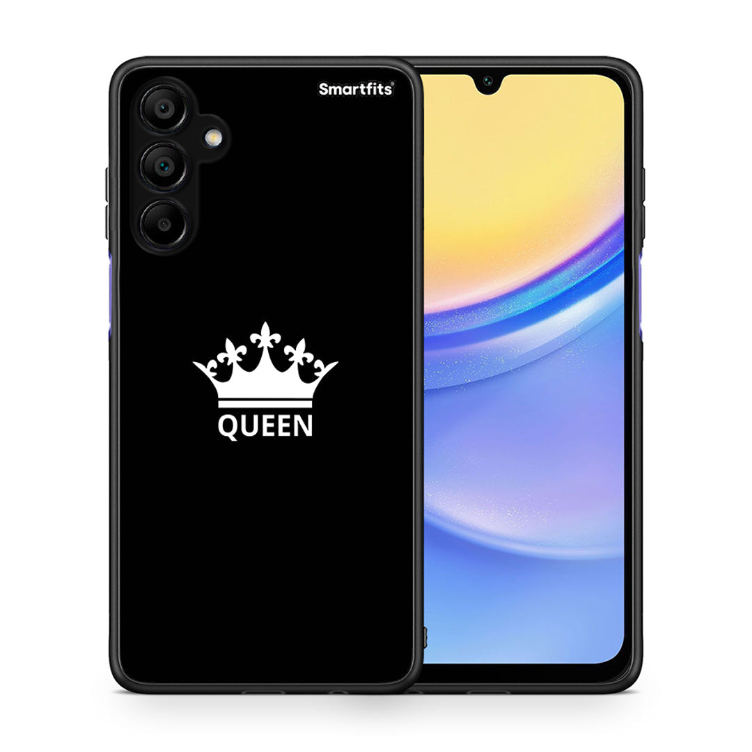 Θήκη Samsung A15 5G Queen Valentine από τη Smartfits με σχέδιο στο πίσω μέρος και μαύρο περίβλημα | Samsung A15 5G Queen Valentine case with colorful back and black bezels