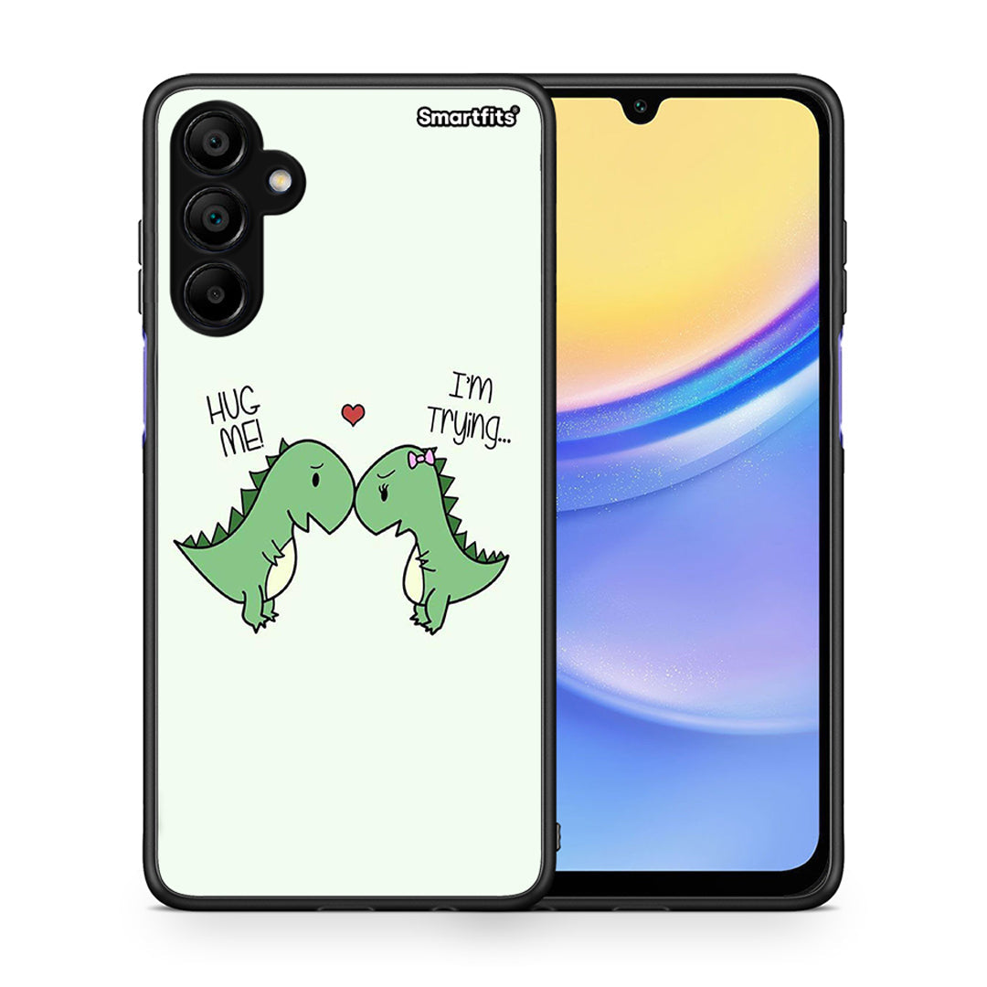 Θήκη Samsung A15 5G Rex Valentine από τη Smartfits με σχέδιο στο πίσω μέρος και μαύρο περίβλημα | Samsung A15 5G Rex Valentine case with colorful back and black bezels