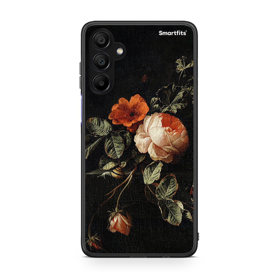 Samsung A15 5G Vintage Roses θήκη από τη Smartfits με σχέδιο στο πίσω μέρος και μαύρο περίβλημα | Smartphone case with colorful back and black bezels by Smartfits