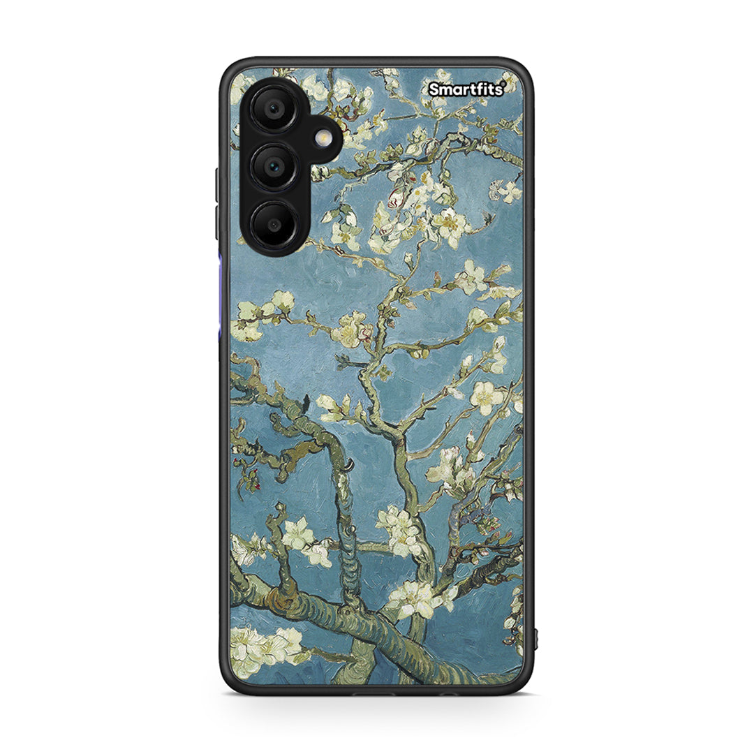 Samsung A15 5G White Blossoms θήκη από τη Smartfits με σχέδιο στο πίσω μέρος και μαύρο περίβλημα | Smartphone case with colorful back and black bezels by Smartfits