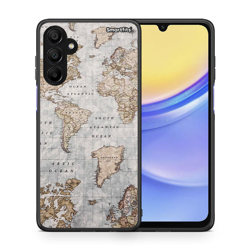 World Map - Samsung A15 5G θήκη