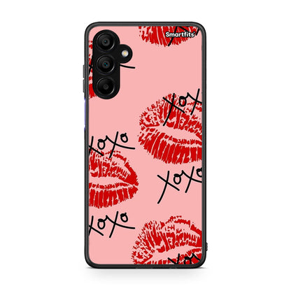 Samsung A15 5G XOXO Lips θήκη από τη Smartfits με σχέδιο στο πίσω μέρος και μαύρο περίβλημα | Smartphone case with colorful back and black bezels by Smartfits
