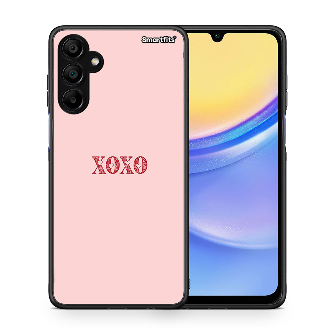 Θήκη Samsung A15 5G XOXO Love από τη Smartfits με σχέδιο στο πίσω μέρος και μαύρο περίβλημα | Samsung A15 5G XOXO Love case with colorful back and black bezels
