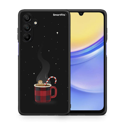 Θήκη Samsung A15 5G Xmas Bathing από τη Smartfits με σχέδιο στο πίσω μέρος και μαύρο περίβλημα | Samsung A15 5G Xmas Bathing case with colorful back and black bezels