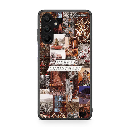 Samsung A15 5G Xmas Collage θήκη από τη Smartfits με σχέδιο στο πίσω μέρος και μαύρο περίβλημα | Smartphone case with colorful back and black bezels by Smartfits