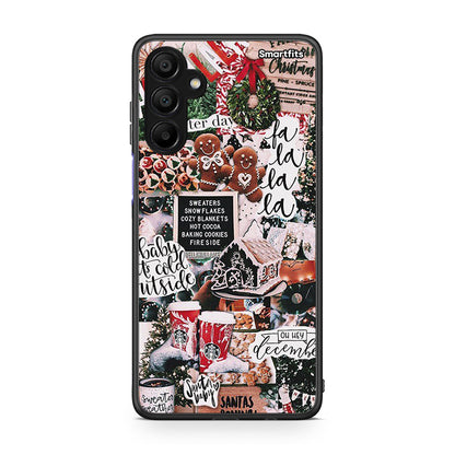 Samsung A15 5G Xmas Habbits θήκη από τη Smartfits με σχέδιο στο πίσω μέρος και μαύρο περίβλημα | Smartphone case with colorful back and black bezels by Smartfits