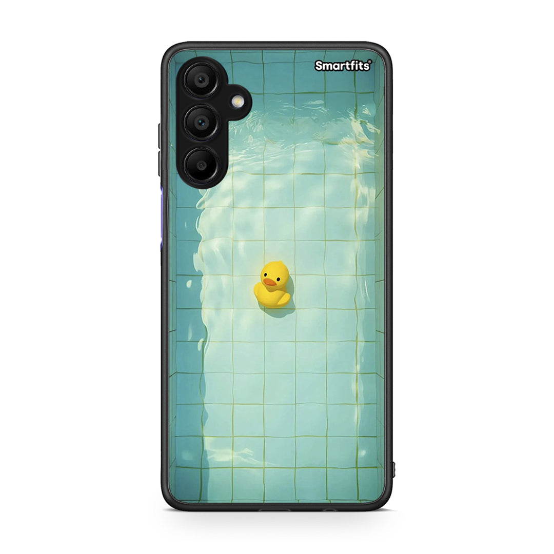 Samsung A15 5G Yellow Duck θήκη από τη Smartfits με σχέδιο στο πίσω μέρος και μαύρο περίβλημα | Smartphone case with colorful back and black bezels by Smartfits