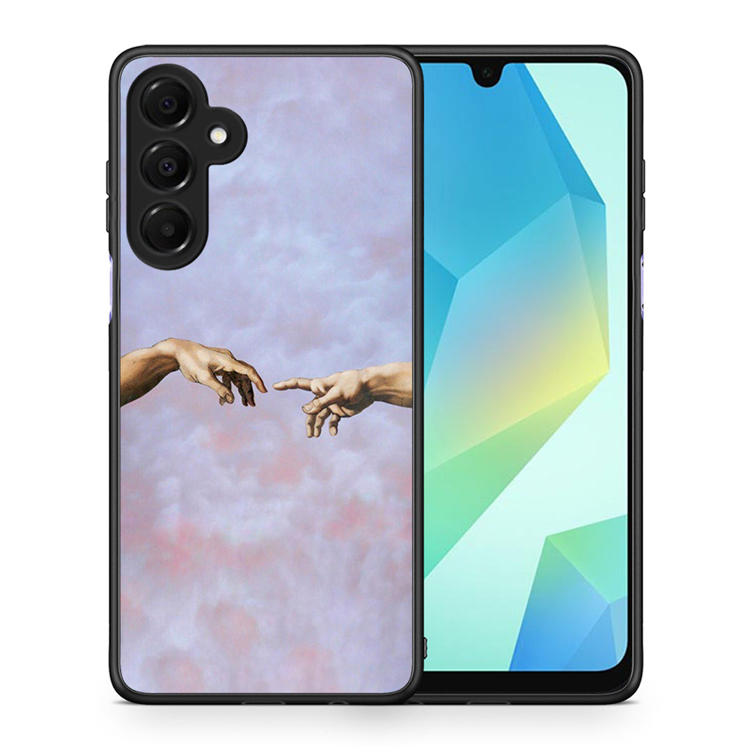 Θήκη Samsung Galaxy A16 4G / 5G Adam Hand από τη Smartfits με σχέδιο στο πίσω μέρος και μαύρο περίβλημα | Samsung Galaxy A16 4G / 5G Adam Hand case with colorful back and black bezels